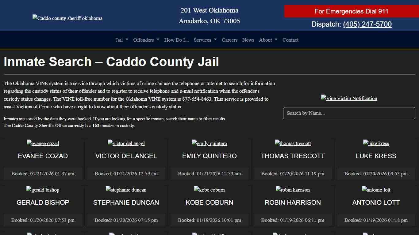 Inmate Search | Caddo County Sheriff's Office